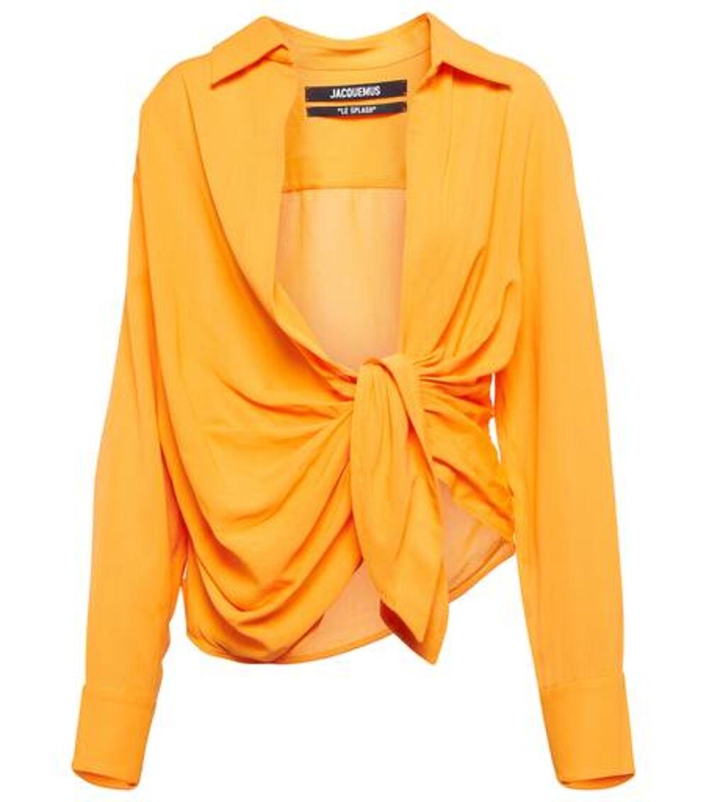 Jacquemus Knotted Orange Bahia Shirt Size 36 EU / 8 US